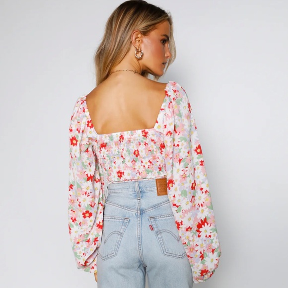 Hello Molly Floral Crop Top - Medium - Picture 5 of 7
